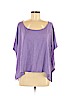 Eileen Fisher 100% Linen Purple Short Sleeve Top Size M - photo 1