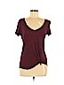 Essentials by Full Tilt Burgundy Short Sleeve Top Size M - photo 1
