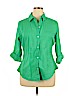 Old Navy 100% Cotton Green 3/4 Sleeve Button-Down Shirt Size XL - photo 1
