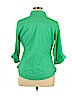 Old Navy 100% Cotton Green 3/4 Sleeve Button-Down Shirt Size XL - photo 2