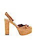 B Brian Atwood Tan Heels Size 9 1/2 - photo 1