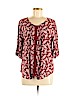 Cato 100% Rayon Red 3/4 Sleeve Blouse Size XL - photo 1