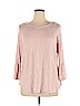 Hannah Pink Long Sleeve Top Size 1X - photo 1
