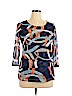 Alfani 100% Nylon Blue 3/4 Sleeve Blouse Size 0X - photo 1