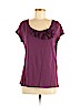 Ann Taylor LOFT 100% Cotton Purple Short Sleeve Top Size XL - photo 1