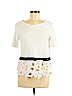Purificacion Garcia 100% Cotton White Short Sleeve Top Size M - photo 1