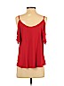 Lush 100% Polyester Red Sleeveless Blouse Size S - photo 2