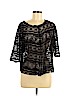 Free People Black 3/4 Sleeve Top Size S - photo 1