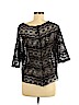 Free People Black 3/4 Sleeve Top Size S - photo 2