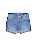 Justice Solid Blue Denim Shorts Size 10 - photo 1