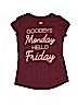 Justice Burgundy Short Sleeve T-Shirt Size 8 - photo 1
