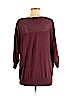 LC Lauren Conrad Burgundy Short Sleeve Top Size XL - photo 2