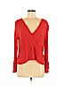 Wet Seal 100% Rayon Red Long Sleeve Top Size M - photo 1
