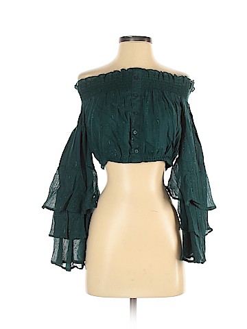 Red Carter Long Sleeve Blouse (view 1)