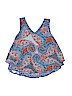 Zoe & Rose band of gypsies 100% Polyester Print Blue Sleeveless Blouse Size S (youth) - photo 1