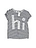 Gap Kids 100% Cotton Stripes Graphic Gray Short Sleeve T-Shirt Size 8 - photo 1