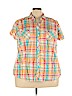 SONOMA life + style Orange Short Sleeve Button-Down Shirt Size 3X - photo 1