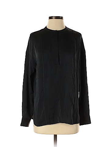 Vince. Long Sleeve Silk Top (view 1)