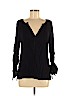 Point Sur 100% Viscose Black Long Sleeve Blouse Size S - photo 1
