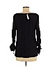 Point Sur 100% Viscose Black Long Sleeve Blouse Size S - photo 2