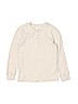 Hanna Andersson 100% Cotton Solid Ivory Long Sleeve Henley Size 110 cm / US 5-6 - photo 1