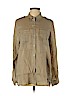 MICHAEL Michael Kors 100% Ramie Tan Long Sleeve Button-Down Shirt Size L - photo 1