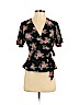 Monteau Black Short Sleeve Blouse Size S - photo 1
