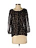 H&M 100% Polyester Black Long Sleeve Blouse Size 4 - photo 1