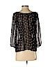 H&M 100% Polyester Black Long Sleeve Blouse Size 4 - photo 2