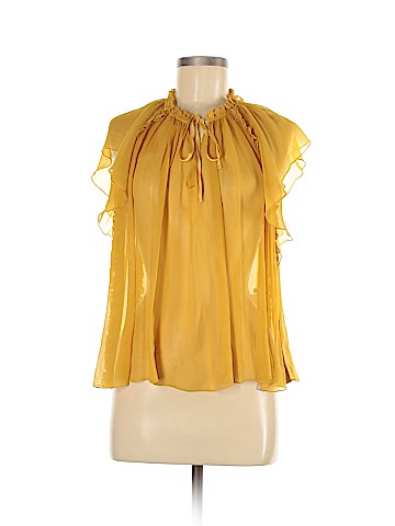 Ulla Johnson Short Sleeve Silk Top (view 1)