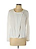 Eileen Fisher 100% Linen White Cardigan Size L - photo 1