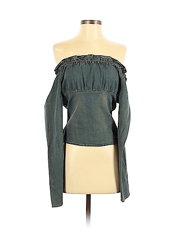 Blue Asphalt Long Sleeve Blouse (view 1)