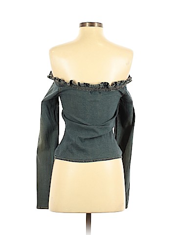 Blue Asphalt Long Sleeve Blouse (view 2)