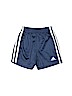 Adidas 100% Polyester Stripes Blue Athletic Shorts 12-18 MO / 18 MO - photo 1