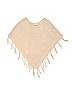 Mudd 100% Cotton Solid Ivory Poncho Size 4 - 5 - photo 1