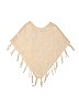 Mudd 100% Cotton Solid Ivory Poncho Size 4 - 5 - photo 2