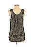 Oscar De La Renta 100% Polyester Black Sleeveless Blouse Size L - photo 2
