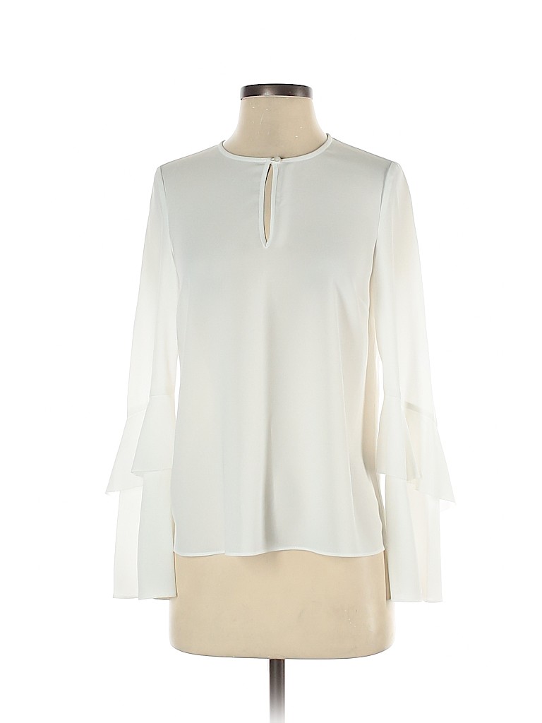 Cooper & Ella 100% Polyester White Long Sleeve Blouse Size XS - photo 1