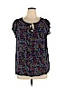 Old Navy 100% Rayon Blue Short Sleeve Blouse Size XL - photo 1