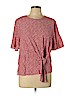 H&M 100% Viscose Red Short Sleeve Blouse Size 10 - photo 1