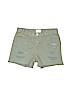 The Children's Place 100% Cotton Solid Green Denim Shorts Size 12 - photo 1