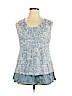 Vine Street Blue Sleeveless Top Size XL - photo 1