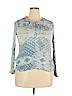 Knox Rose 100% Rayon Blue Long Sleeve Top Size XXL - photo 1