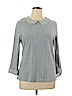 Garnet Hill 100% Rayon Gray Long Sleeve Top Size XL - photo 1
