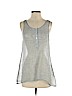 Eileen Fisher Gray Sleeveless Henley Size P (petite) - photo 1