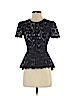 BCBGMAXAZRIA Black Short Sleeve Top Size XS - photo 1