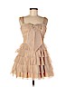 Mark + James by Badgley Mischka 100% Nylon Gold Cocktail Dress Size 8 - photo 1