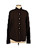 Ellen Tracy Brown Long Sleeve Button-Down Shirt Size 10 - photo 1