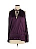 Ramy Brook Purple Long Sleeve Silk Top Size M - photo 1