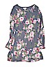 The Children's Place 100% Rayon Floral Gray Dress Size 14 - photo 1